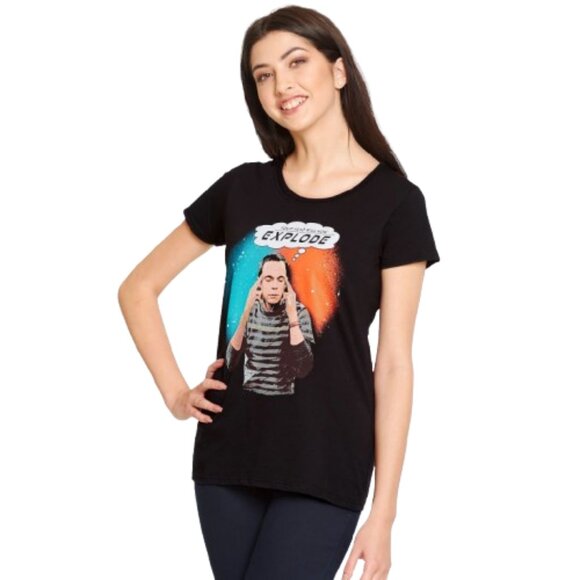 The Big Bang theory black Sheldon cooper round neck t-shirt size US S - Picture 2 of 8